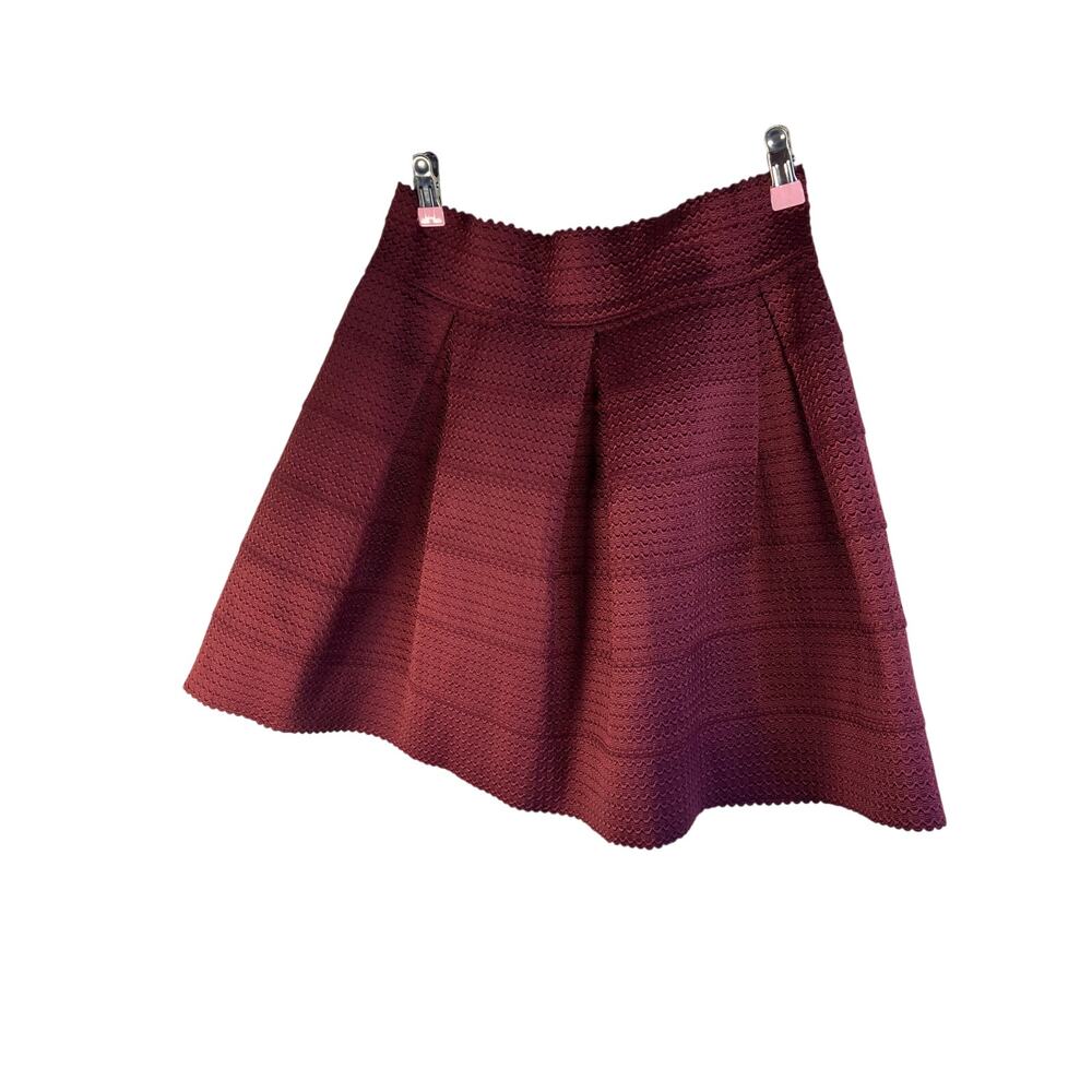Womens Eyeshadow Maroon Banded Skirt Size L